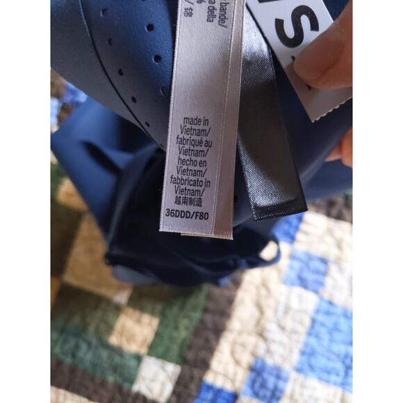 Victoria's Secret VSX Front Zip Sports Bra Size 36DDD Turquoise Blue NWT - Picture 6 of 9